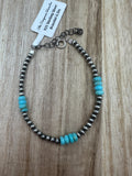 Kingman Turquoise and Desert Pearl Bracelet