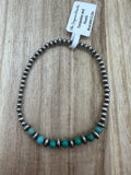 Turquoise and Desert Pearl Stretch Bracelet